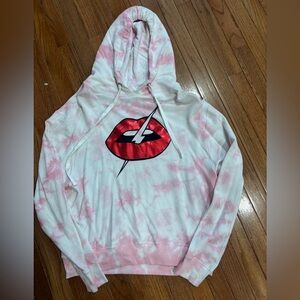 CHRLDR Pink and White Tie-Dye Hoodie